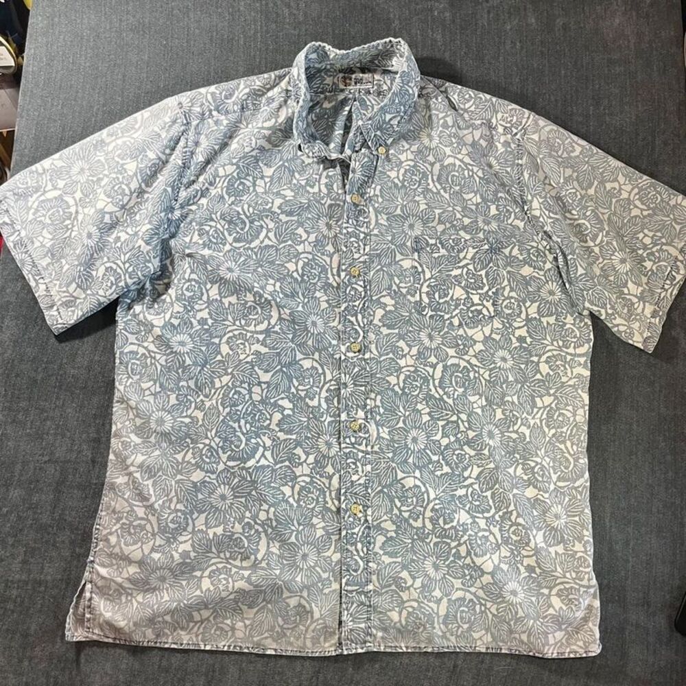 RARE Reyn Spooner xl Floral Aloha Blue